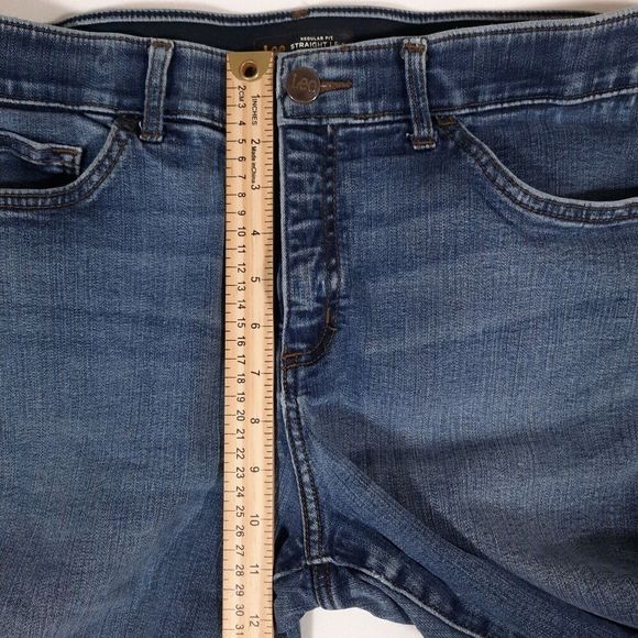 Lee Flex Motion  SZ 14 Straight Leg Mid-Rise Comfort Waist Stretch Denim Jeans - Picture 10 of 14